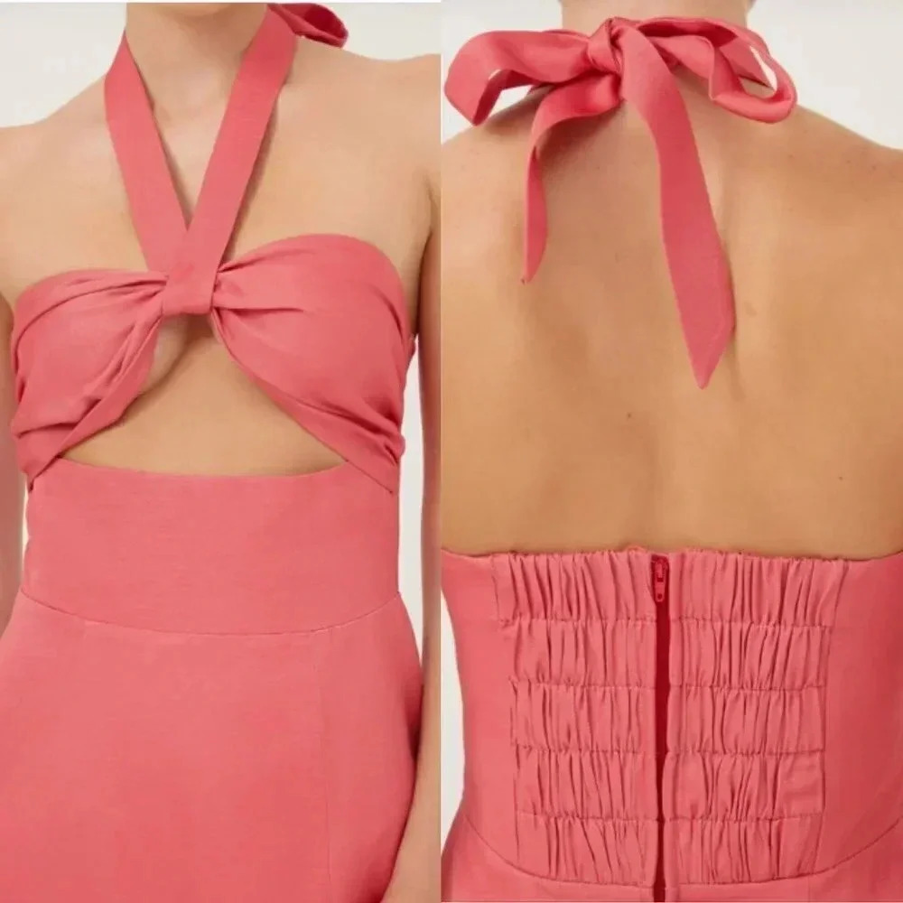 KEEPSAKE Rouge Pink Raquel Halter Cutout Bandeau Dress, S | US 4 | UK 8 | AU 8 - Picture 5 of 13